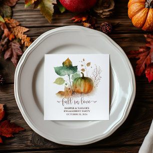 Fall i Kärlek Rustic Elegant Pumpkin Pappersservett