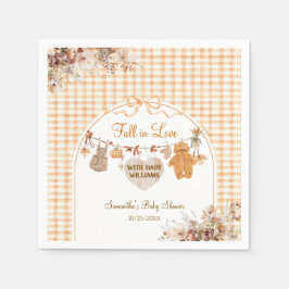 Fall i Kärlek Rustic Modern Fall Baby Shower Pappersservett