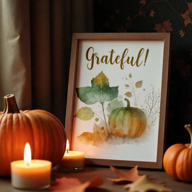 Fall i Kärlek Rustic Pumpkin Poster (Skapare uppladdad)