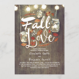 Fall i Kärlek Rustic Rehearsal Middag Inbjudningar
