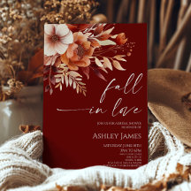 Fall i Kärlek Rusty Burgundy Blommigt Möhippa