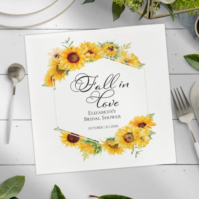 Fall i Kärlek Solflowe Möhippa Napkins Pappersservett (Skapare uppladdad)
