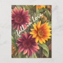 Fall i Kärlek Söt Autumn Flowers Blommigt