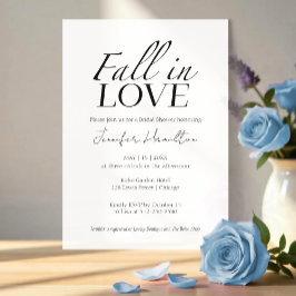 Fall i Kärlek | Svartvit Möhippa Inbjudningar