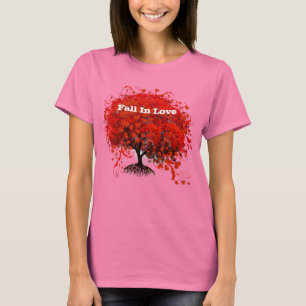 Fall i Kärlek T-Shirt Swirls-rotsflödande