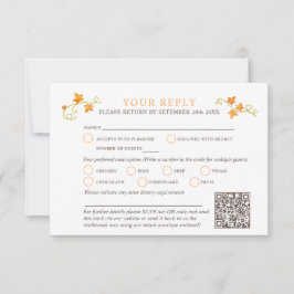 Fall i kärlek vattenfärgspumpa bröllop QR-kod OSA Kort