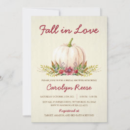 Fall i Kärlek White Pumpkin Autumn Möhippa Inbjudningar