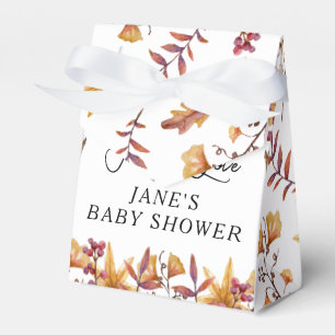 Fall i Kärlek White Pumpkin Baby Shower Presentaskar