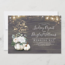 Fall i Kärlek White Pumpkin Rustic Fall Wedding
