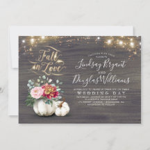 Fall i Kärlek White Pumpkin Rustic Fall Wedding