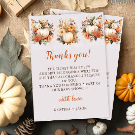 Fall i Kärlek Wildblomma Mönster Tack Kort