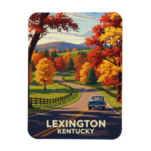 Fall i Lexington Kentucky-vykort Magnet