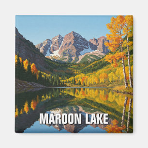 Fall i Maroon Sjö Colorado Travel Magnet