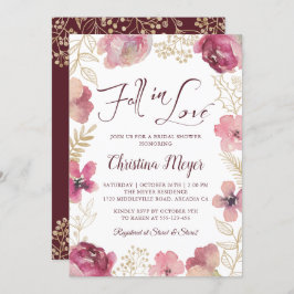 Fall i Möhippan för Blommigt av Lila i Kärlek Guld Inbjudningar