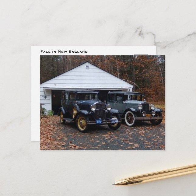 Fall i New England Helg Vykort (Fram/Back In Situ)