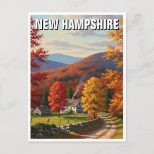 Fall i New Hampshire Travel Vykort