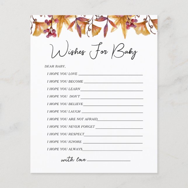 Fall i Önskemål på hösten i Kärlek för babyskor (Framsida)