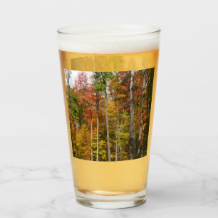 Fall i skogens färgstarka höstfotografi glaskopp