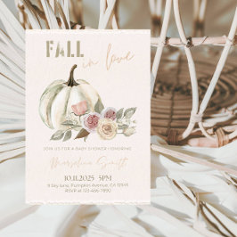 Fall i Temapartyet Kärlek Baby Shower-Höst löv Inbjudningar