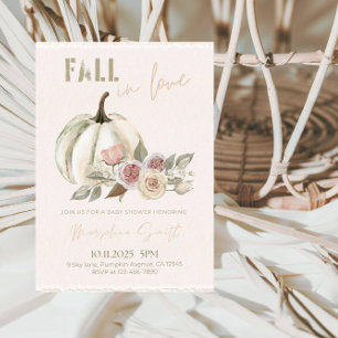 Fall i Temapartyet Kärlek Baby Shower-Höst löv Inbjudningar