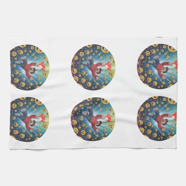 Fall in bubble  kökshandduk (Horisontell)