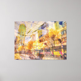 Fall in City Abstrakt Canvastryck