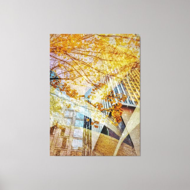 Fall in City Abstrakt Canvastryck (Framsida)