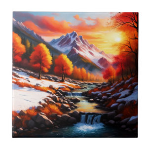 Fall in i vinter kakelplatta