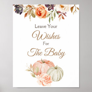 Fall in Kärlek Baby Shower Önskemål för Baby-tecke Poster