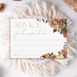 Fall in Kärlek Blommigt Baby Shower Adress for Mam Tilläggskort