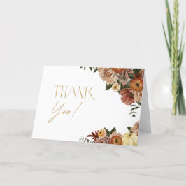 Fall in Kärlek Fall Blommigt Baby Shower Tack Kort