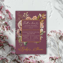 Fall in Kärlek Fall Blommigt Elegant Burgundy Inva