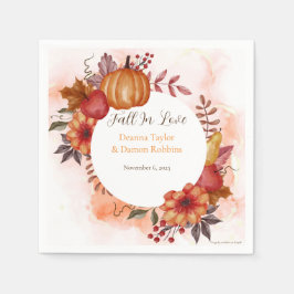 Fall in Kärlek höstpumprassofficering Pappersservett