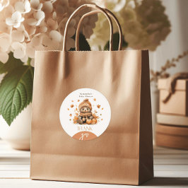 Fall in Kärlek Little Nalle Pumpkin Runt Klistermärke