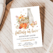 Fall in Kärlek Orange Pumpkin Baby Shower