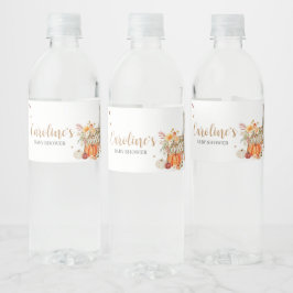 Fall in Kärlek Orange Pumpkin Vattenflaskor Etikett