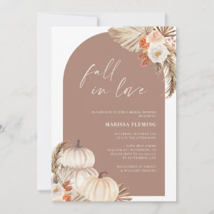 Fall in Kärlek Pumpkin Boho Autumn Möhippa Inbjudningar