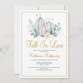 Fall in Kärlek Pumpkin Greenery Autumn Möhippa Inbjudningar