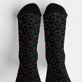 "Fall in Kärlek with Change" Crew Socks - Black
