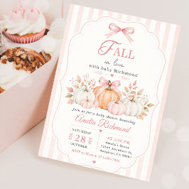 Fall in Love Baby Shower Inbjudningar