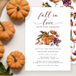 Fall In Love Baby Shower Inbjudningar