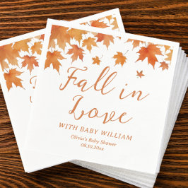 Fall In Love Baby Shower Pappersservett