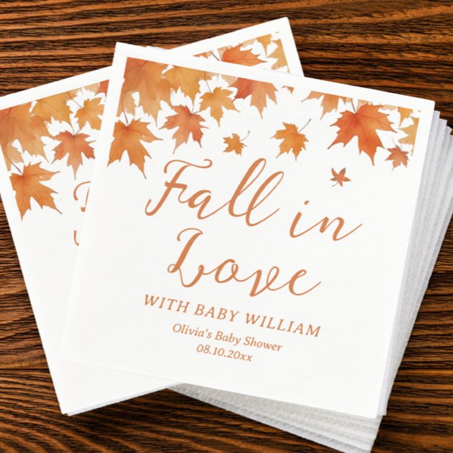 Fall In Love Baby Shower  Pappersservett (Skapare uppladdad)