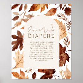 Fall In Love Baby Shower Sängvät Diaper Poster