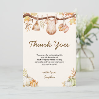Fall in Love Baby Shower Tack Kort