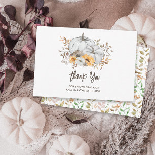 Fall in Love Baby Shower Tacksamhetskort Inbjudningar