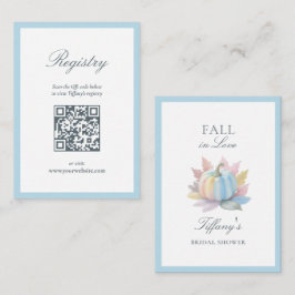 Fall in Love Blå Pumpa Bröllopsfest Registry Tilläggskort