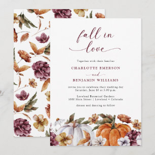 Fall In Love Bröllop Inbjudningar