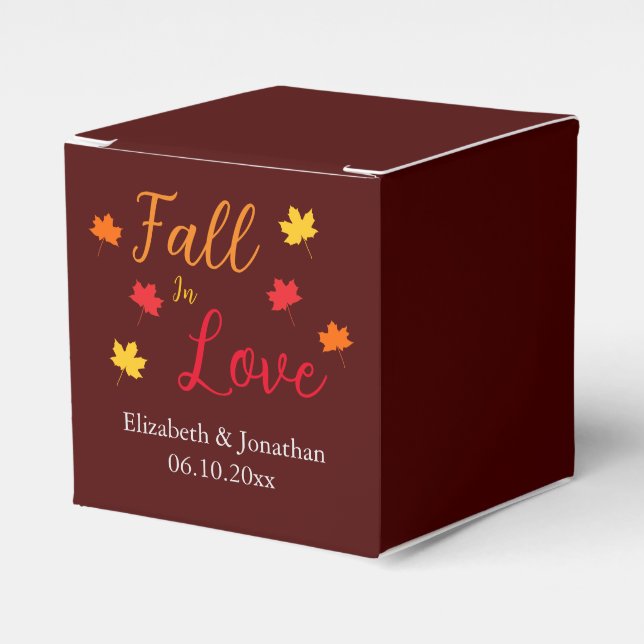 Fall In Love Bröllop Presentaskar (Framsidan Sidan)