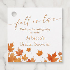 Fall in Love Bröllopsdusch Gåvor Etiketter